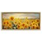 Stupell Industries Panoramic Sunflower Field Framed Floater Canvas Wall Art Design by Ramona Murdock
